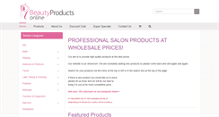 Desktop Screenshot of beautyproductsonline.com